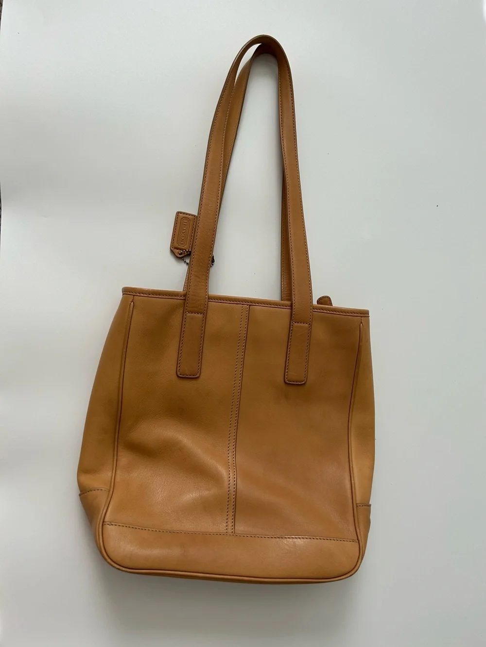 Vintage Coach Hamptons Lunch Tote Satchel 7776 Camel Glove-Tanned Leather Y2K 90